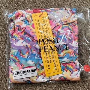 NWT Posh Peanut Lisa Frank unicorn two piece long sleeve pajamas 3T-4T